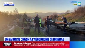 Brindas: un avion de tourisme s'écrase peu après son décollage, deux personnes blessées