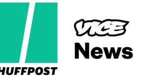 Les logos du Huffington Post et de Vice News.