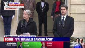 Élisabeth Borne: "Je n'ai jamais reculé devant aucun obstacle, aucune réforme" lors de la passation de pouvoir avec Gabriel Attal