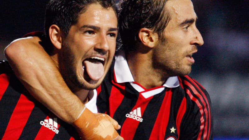Mathieu Flamini avec Pato sous le maillot du Milan AC