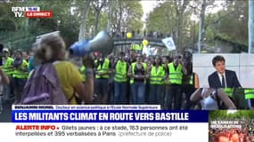 Marche pour le climat à Paris: un cortège tente de marcher vers Bastille