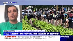 Basile Dutertre, porte-parole des Soulèvements de la Terre: "Dès ce soir, il y aura 130 rassemblements en France en solidarité contre la dissolution"