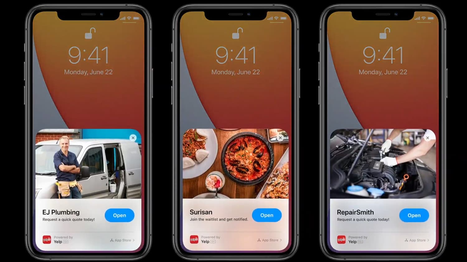 Capture d'écran d'iOS 14