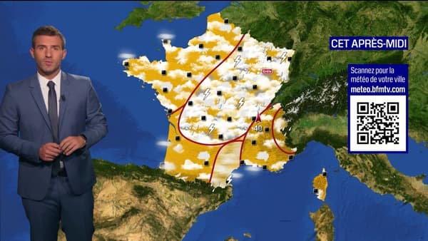 Carte des orages en France le 16 août 2023.