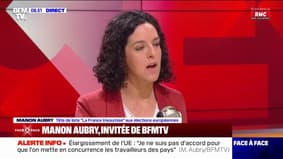 Pour Manon Aubry, "Benjamin Netanyahu n'a pas sa place sur un plateau TV"