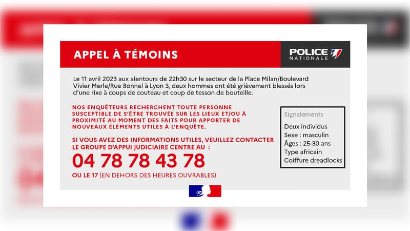 Les enquêteurs recherchent des témoins de la scène pour déterminer les circonstances des faits.