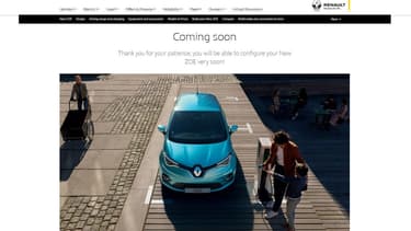 Le configurateur de la nouvelle Renault Zoé sur le site britannique de la marque.