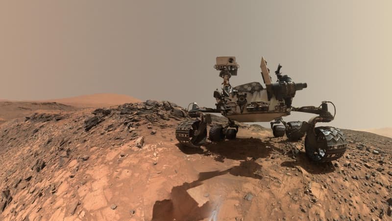 Le rover Curiosity sur Mars, photo transmise par la Nasa le 7 juin 2018