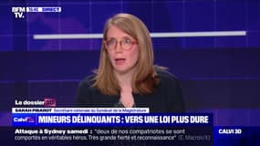 Sarah Pibarot (secrétaire nationale du Syndicat de la Magistrature) sur la délinquance chez les mineurs: "Pour nous, ce sont surtout des mesures d'affichage"