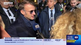 Emmanuel Macron au micro de BFM Business depuis Davos, hier soir