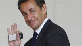 L'ancien chef de l'Etat, Nicolas Sarkozy, à l'Elysée le 8 novembre 2007 (Photo d'illustration).