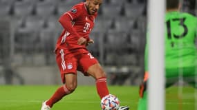 Le milieu français Corentin Tolisso  avec le Bayern Munich, en Ligue des champions le 21 octobre 2020 à l'Allianz Arena
