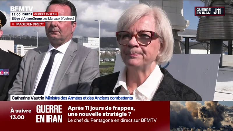 Guerre au Moyen-Orient: "Le porte-avions Charles de Gaulle reste en Méditerranée orientale", Catherine Vautrin, ministre des Armées