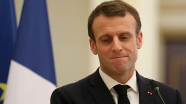 Emmanuel Macron à N'Djamena (Tchad) le 23 décembre 2018