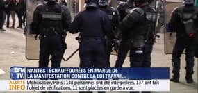 Manifestation contre la loi travail: des échauffourées ont éclaté à Nantes