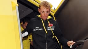 Riccardo Ricco sur le Tour de France 2008 lors duquel il avait été exclu après un contrôle positif à l'EPO Cera