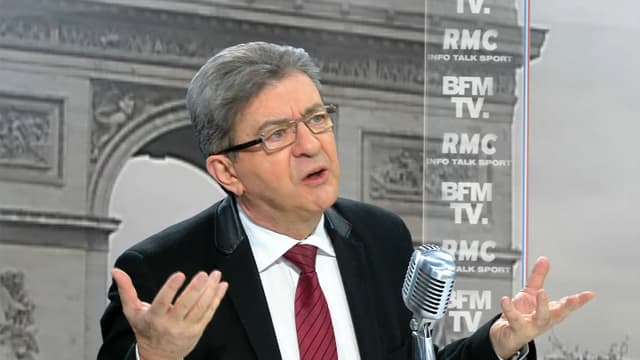 Jean-Luc Mélenchon, ce vendredi matin, sur BFMTV