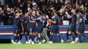 La joie des joueurs du PSG lors de la victoire face à Lens (3-1, 3e journée de Ligue 1), le 26 août 2023
