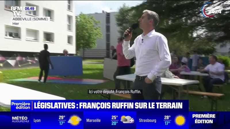 Législatives: comment François Ruffin tente de convaincre dans sa circonscription