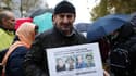 Un rassemblement pour les journalistes français retenus en otages en Syrie a eu lieu Place de la République à Paris le 9 novembre 2013.