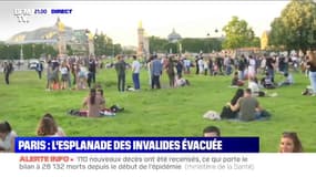 Paris: bondée, l'esplanade des Invalides est en train d'être évacuée