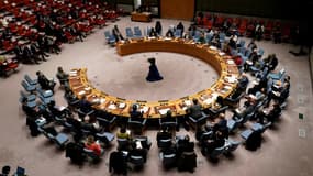 Réunion d'urgence du Conseil de sécurité de l'ONU sur la crise ukrainienne, à New York le 21 février 2022. PHOTO D'ILLUSTRATION