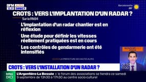 Accidents successifs à Crots: vers l'installation d'un radar chantier?