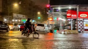 New York sous la tempête. 