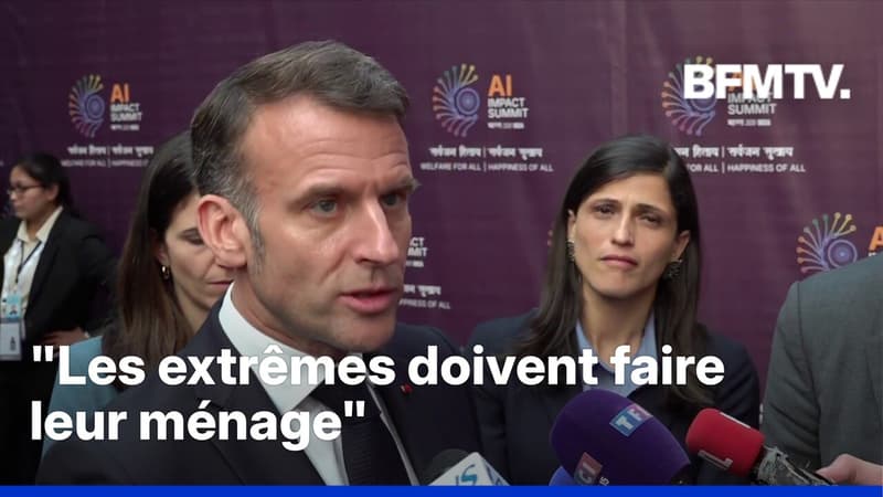 Emmanuel Macron: "Les extrêmes doivent faire leur ménage"