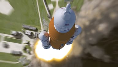 La fusée SLS de la Nasa doit emmener des hommes sur la Lune en 2025.