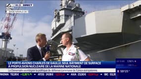 Le Porte-avions Charles De Gaulle, seul bâtiment de surface à propulsion nucléaire de la marine nationale 