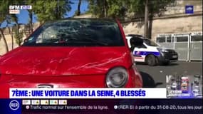 Une voiture tombe dans la Seine, quatre blessés