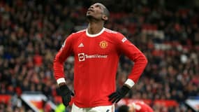 Le milieu de terrain français de Manchester United, Paul Pogba, lors du match à domicile de la 27e journée de Premier League contre Watford, le 26 février 2022 au Stade d'Old Trafford