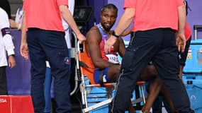 Noah Lyles à l'issue du 200m des Jeux olympiques de Paris, le 08/08/2024