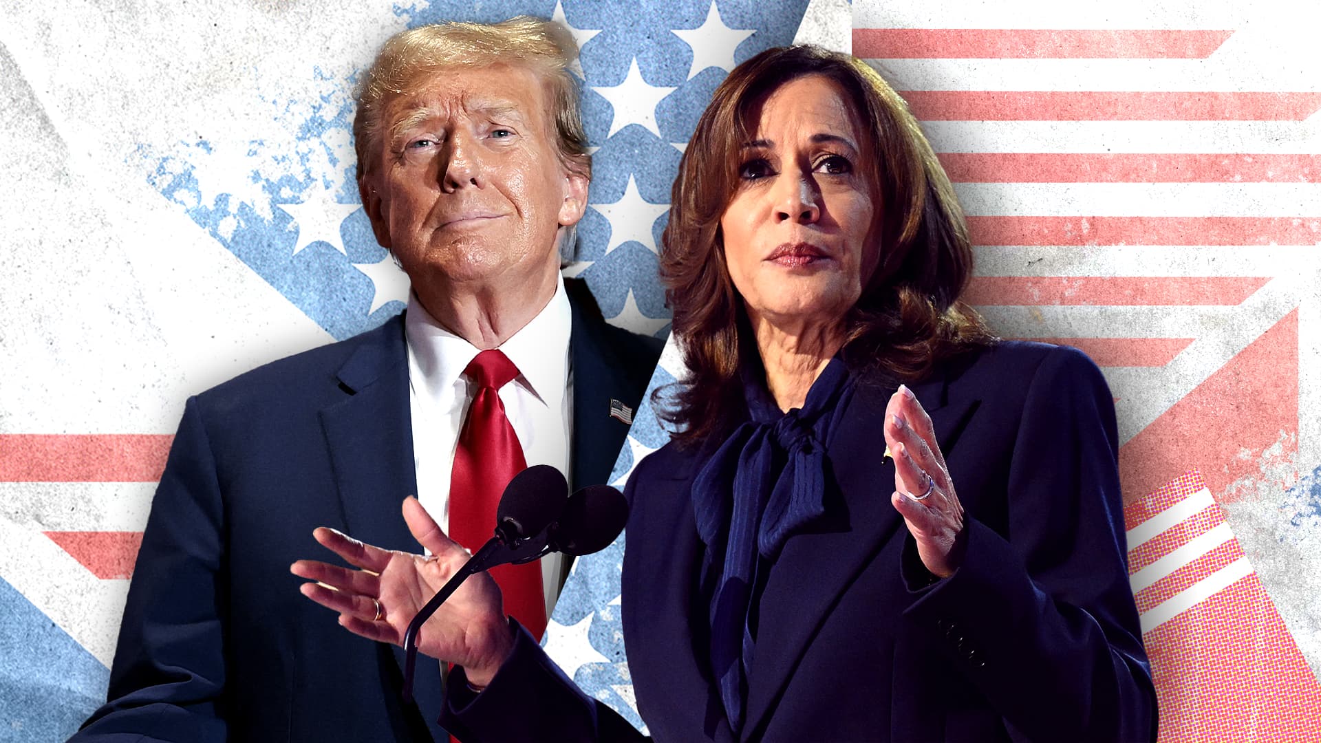 Lo que dicen las encuestas sobre el enfrentamiento Trump-Harris a tres semanas de la votación