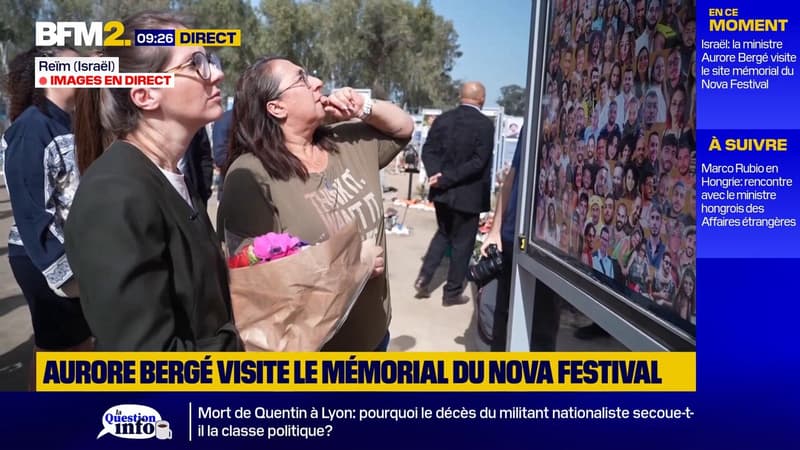 Israël: la ministre Aurore Bergé visite le mémorial des victimes du festival Nova