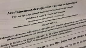 Une attestation "dérogatouère" est téléchargeable sur le site de la région Normandie. Elle n'est toutefois valable que pour les habitants de l'Eure et de Seine-Maritime.