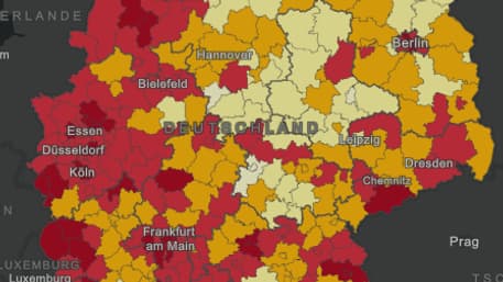 Contaminations en Allemagne au 23 octobre 2020