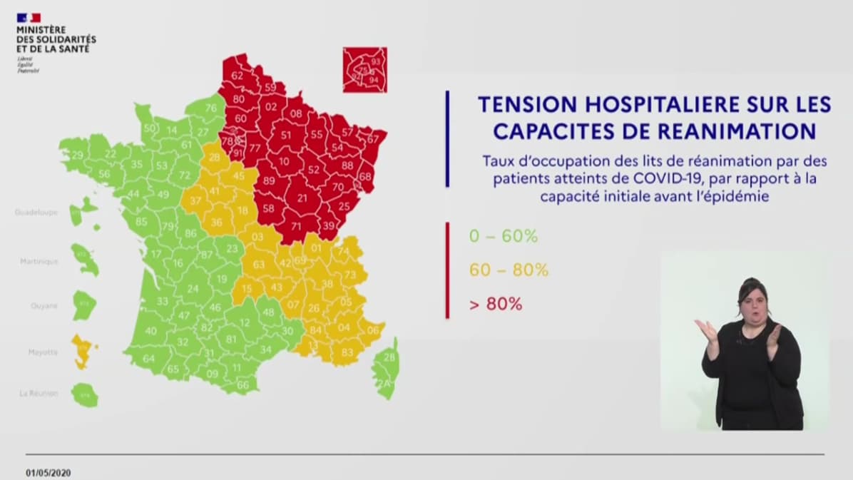 Carte du déconfinement: du changement pour 9 départements
Carte du déconfinement: du changement pour 9 départements