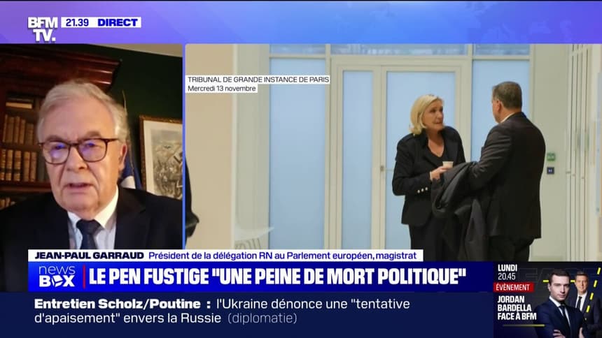 Inéligibilité requise contre Marine Le Pen: "Le parquet est passé dans un  domaine qui n'est pas judiciaire, mais politique", estime Jean-Paul Garraud  (député européen RN)