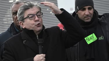 Jean-Luc Mélenchon le 24 décembre 2019 à la gare de Lyon à Paris.