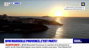 Les images de drone du coucher de soleil sur le Vieux-Port, en direct sur BFM Marseille