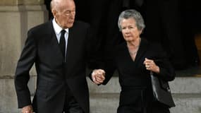 Valéry et Anne-Aymone Giscard d'Estaing en 2017. 