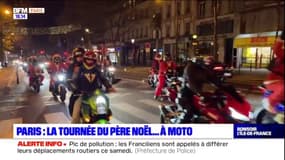 Paris: la tournée du Père Noël à moto