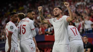 Lucas Ocampos, buteur avec Séville face au RC Lens, le 20 septembre 2023.
