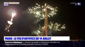 Fête nationale: les images du feu d'artifice du 14-Juillet à Paris