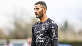 Faouzi Ghoulam avec l'AS Saint-Étienne, à Mallemort le 14 décembre 2022