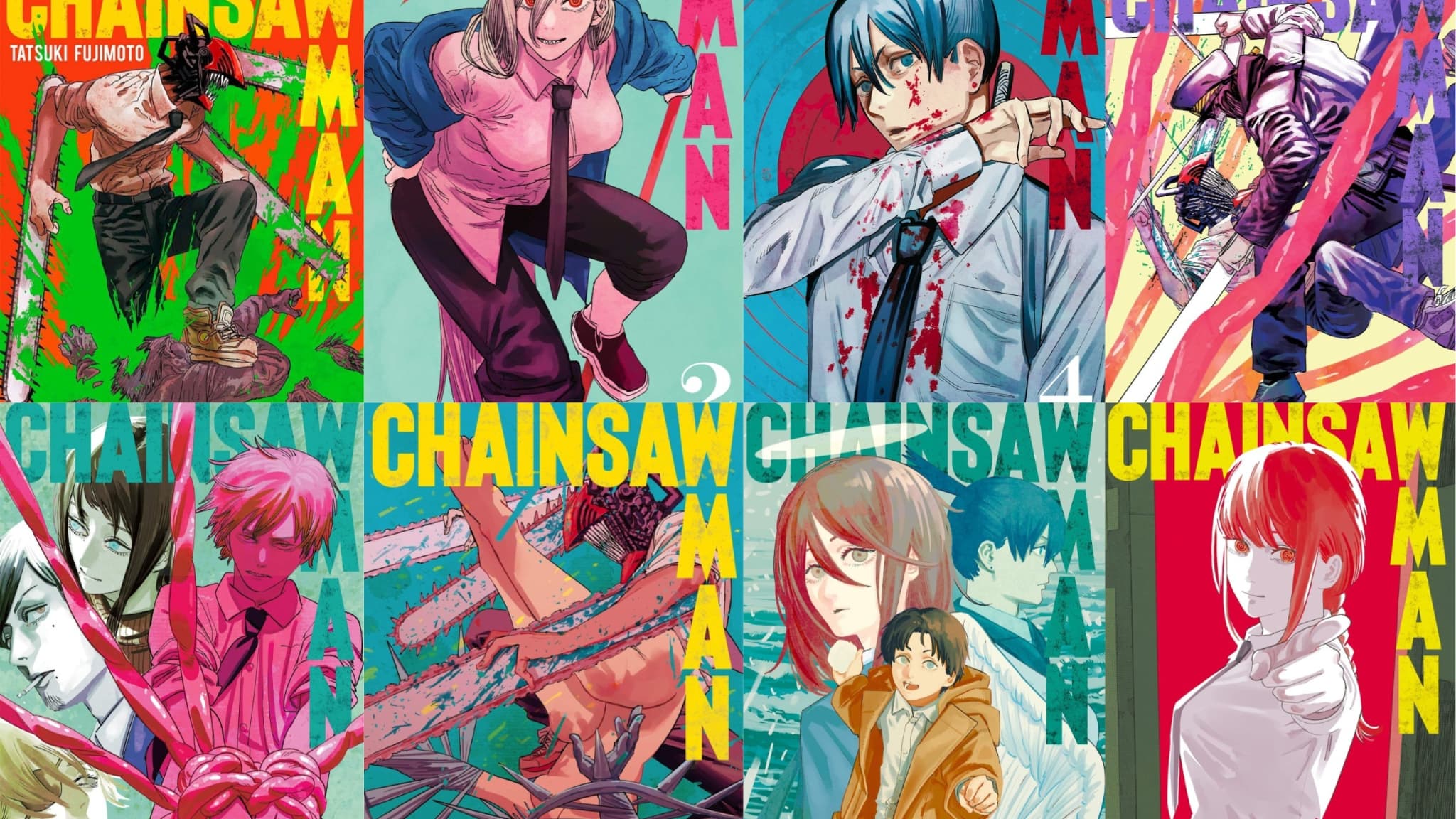 Les couvertures du manga "Chainsaw Man" Les couvertures du manga "Chainsaw Man"