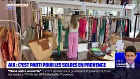 Aix-en-Provence: top départ pour les soldes d'été, qui se termineront le 23 juillet