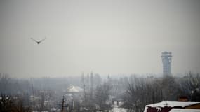 Une photographie prise dans l'est de l'Ukraine, à Donetsk, le 12 février 2024